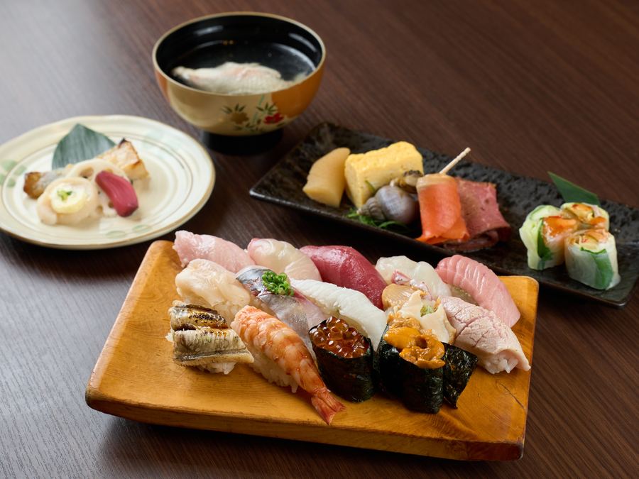 Selection of Japanese sushi